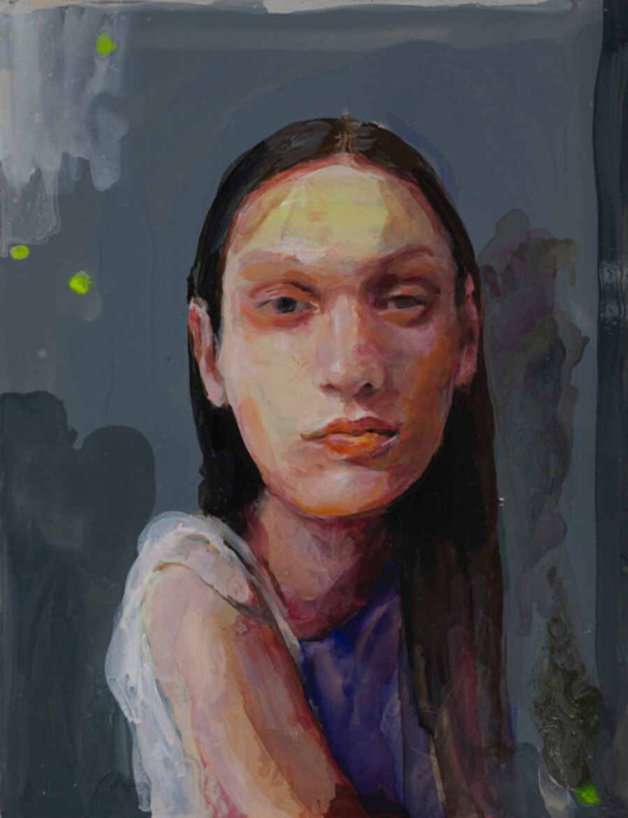 AI Human with Chromatic (Lime-Green) Oversaturation
