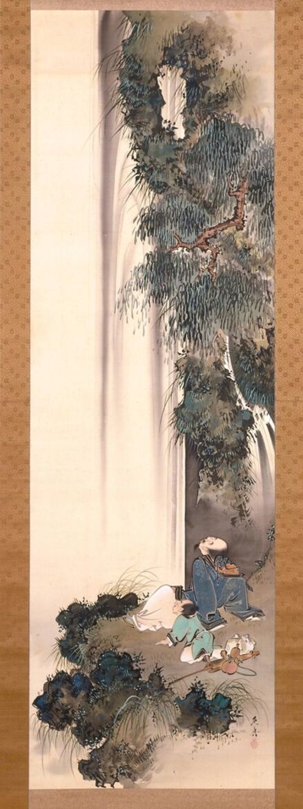 Shibata Zeshin, ‘Li Bai Gazing at A Waterfall’, 1807-1891