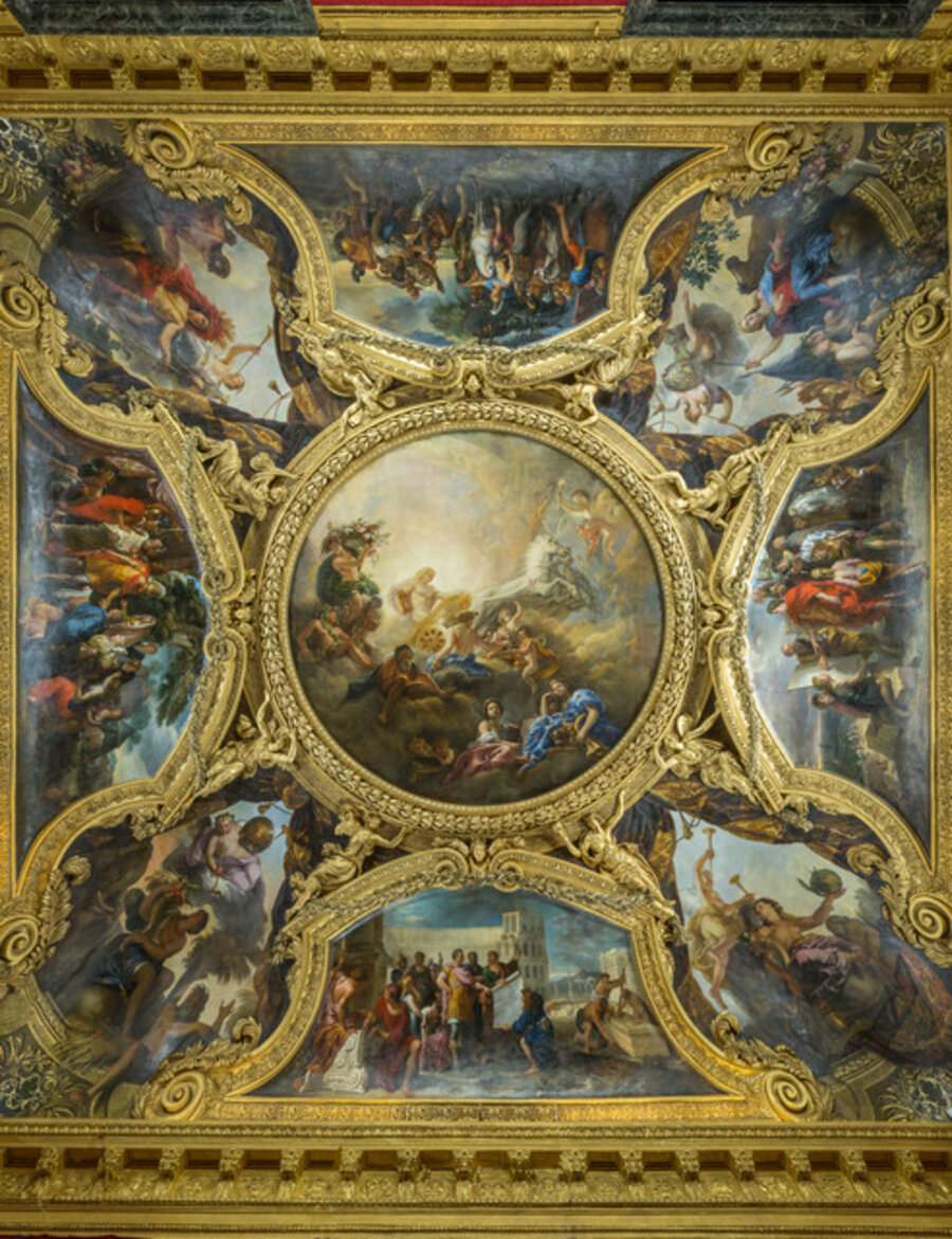 Le plafond du salon d'Apollon
