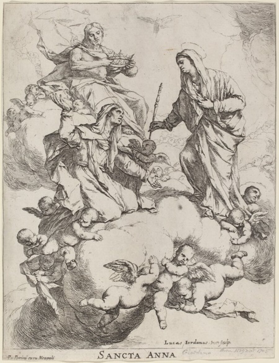 Saint Anne Received by the Virgin and Christ