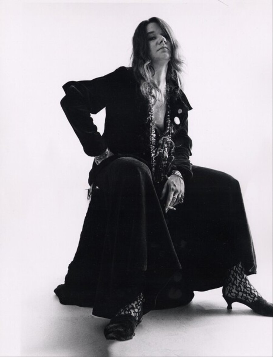 Janis Joplin, Sitting with a Cigarette by Daniel Kramer
