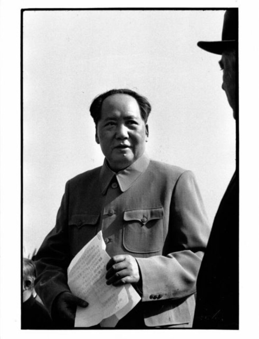 Chairman Mao and Russian President Voroshilov at the airport, Beijing