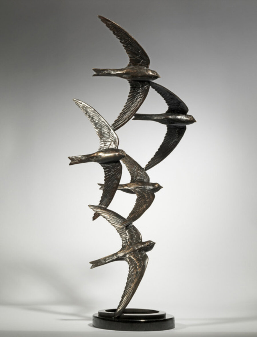 Five Swifts in Flight