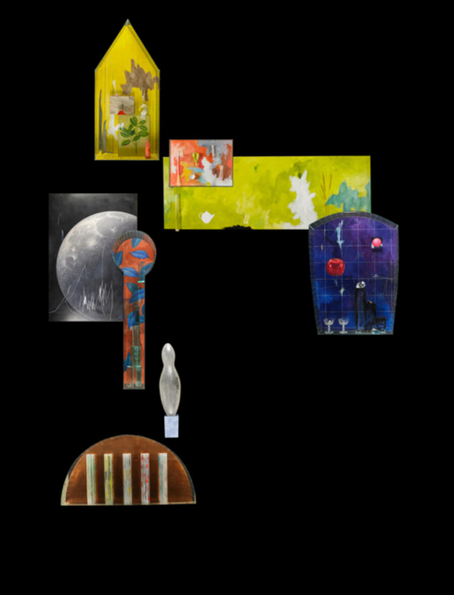 Massive eight-piece wall installation, "Light / Icelandic Travels," Omaha, NE