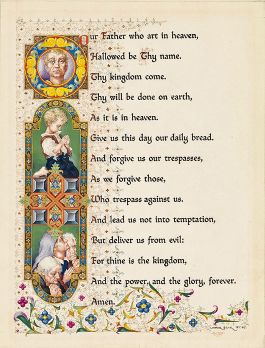 The Lord's Prayer, Illustration for Coronet Magazine, 1945