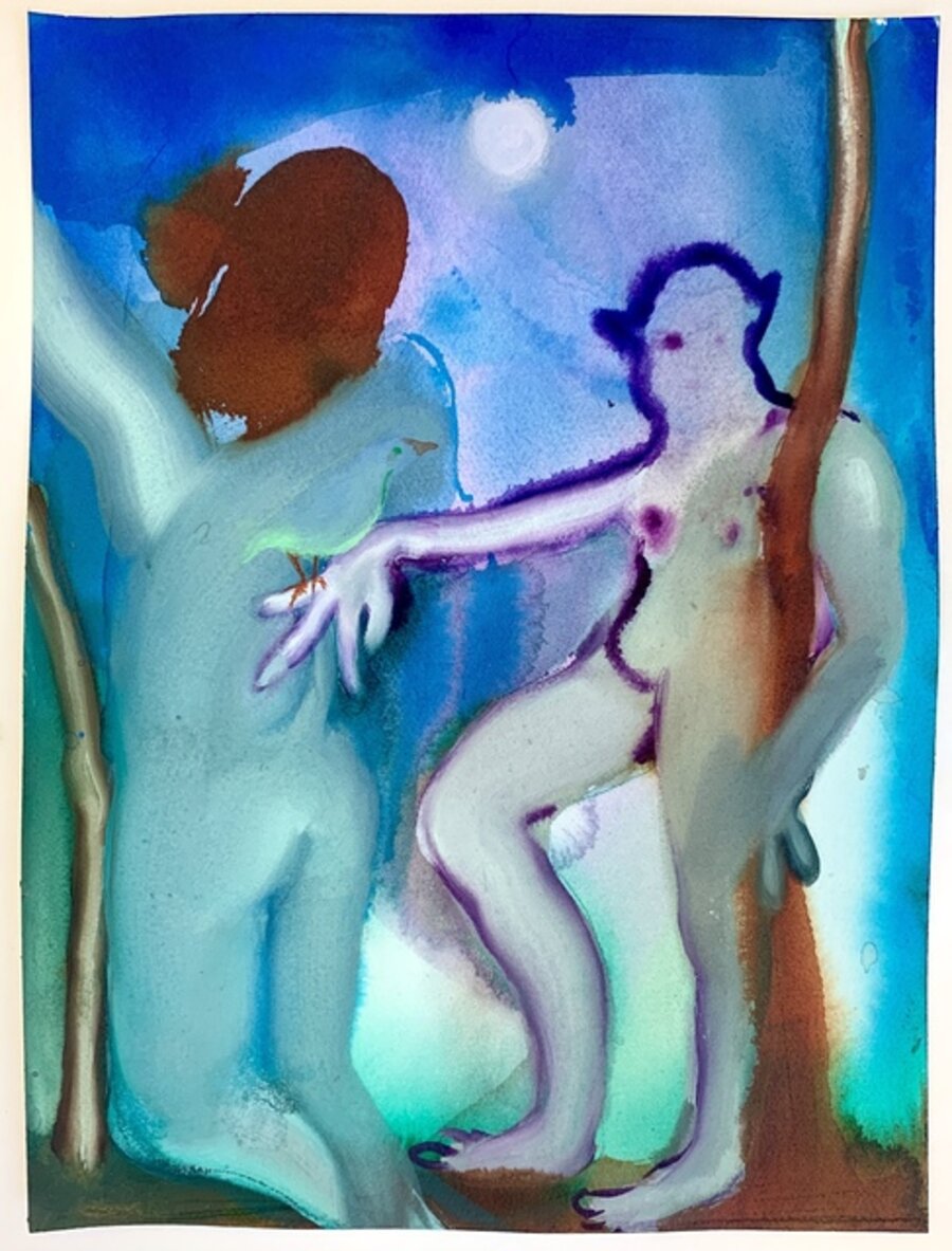 Woman with Bird