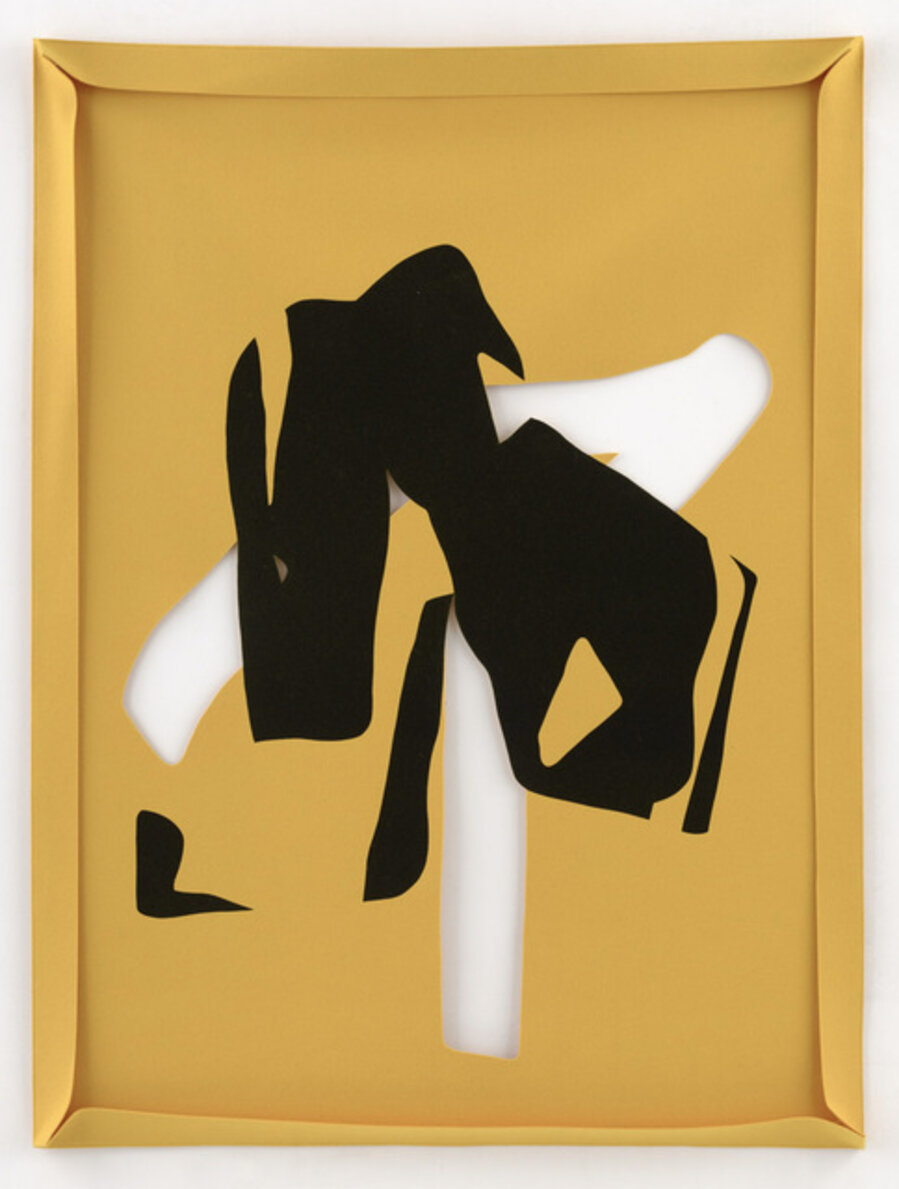 Untitled (Black on yellow)