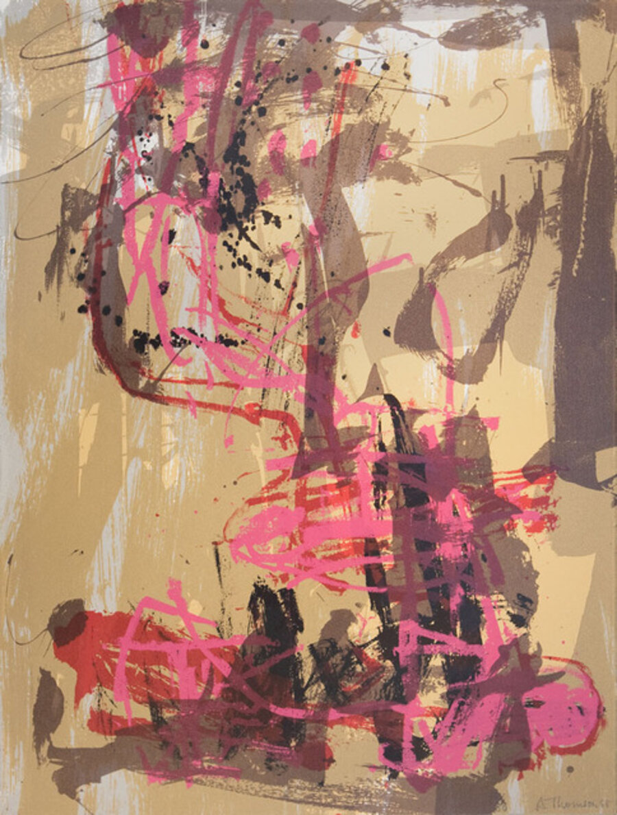 Red, Pink and Brown Abstract