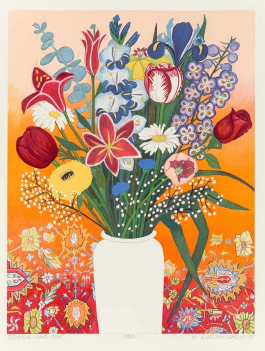 Flowers, White Vase