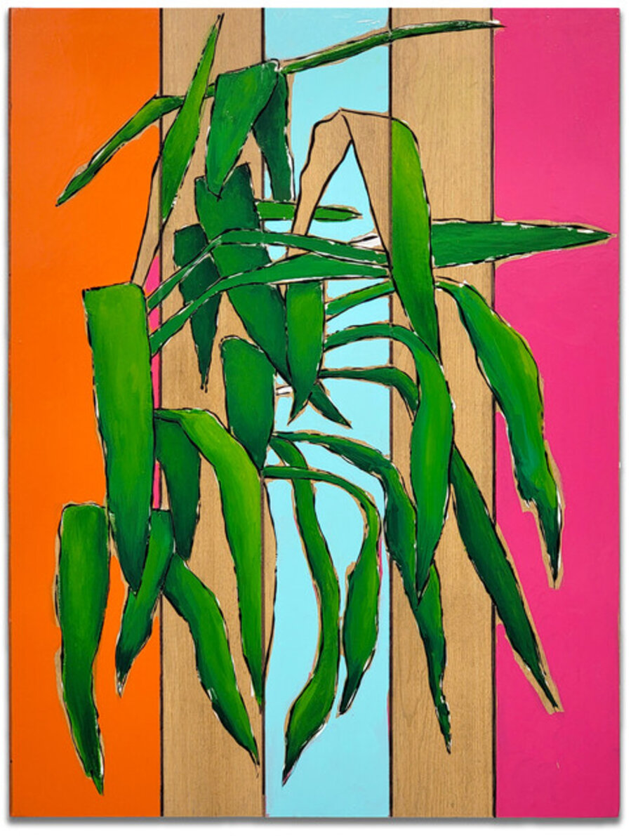 Plant Panel Painting #8