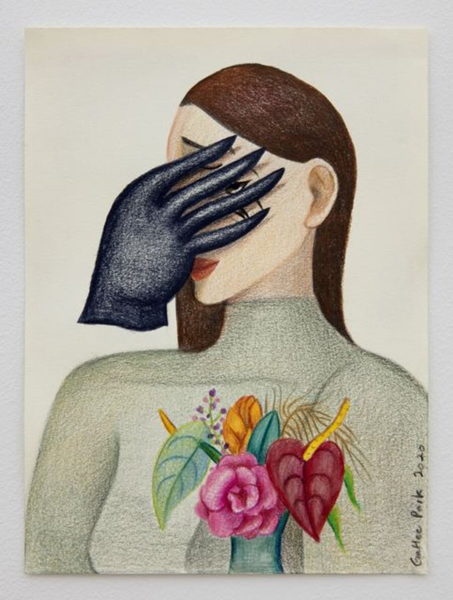 A Woman with Black Glove