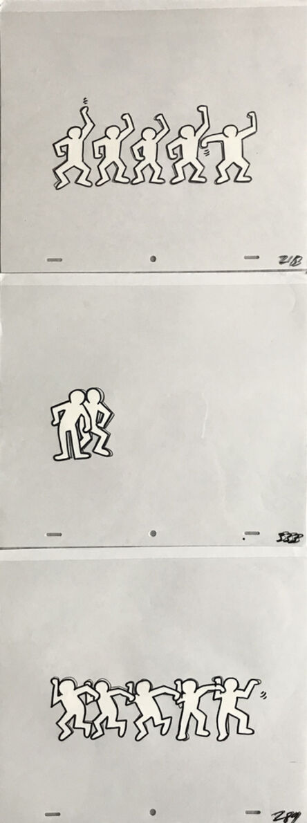 After Keith Haring, ‘Sesame Street Breakdancers Animation Cells’, 1987