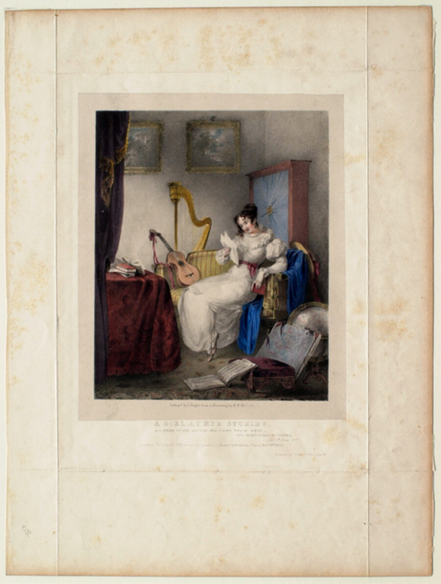 A Girl at her Studies