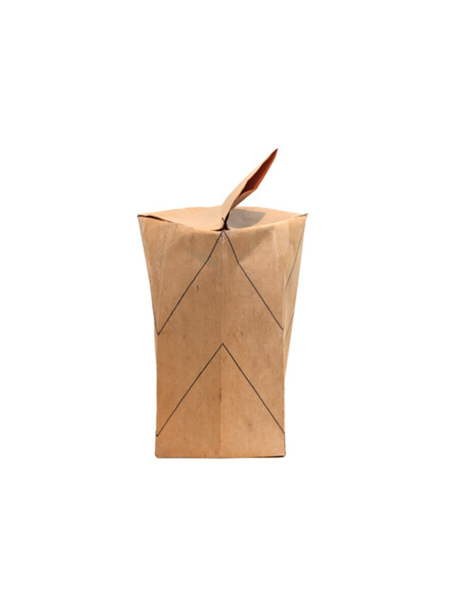 Sewn Tan Rice Paper Origami Box