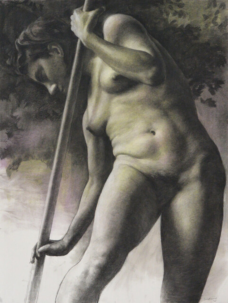 Woman with Pole