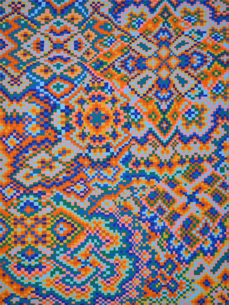 Orange/Blue Grid #2