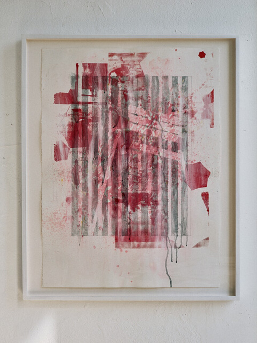 Untitled (Blck language, inchoate formations, Miami Beach, red)