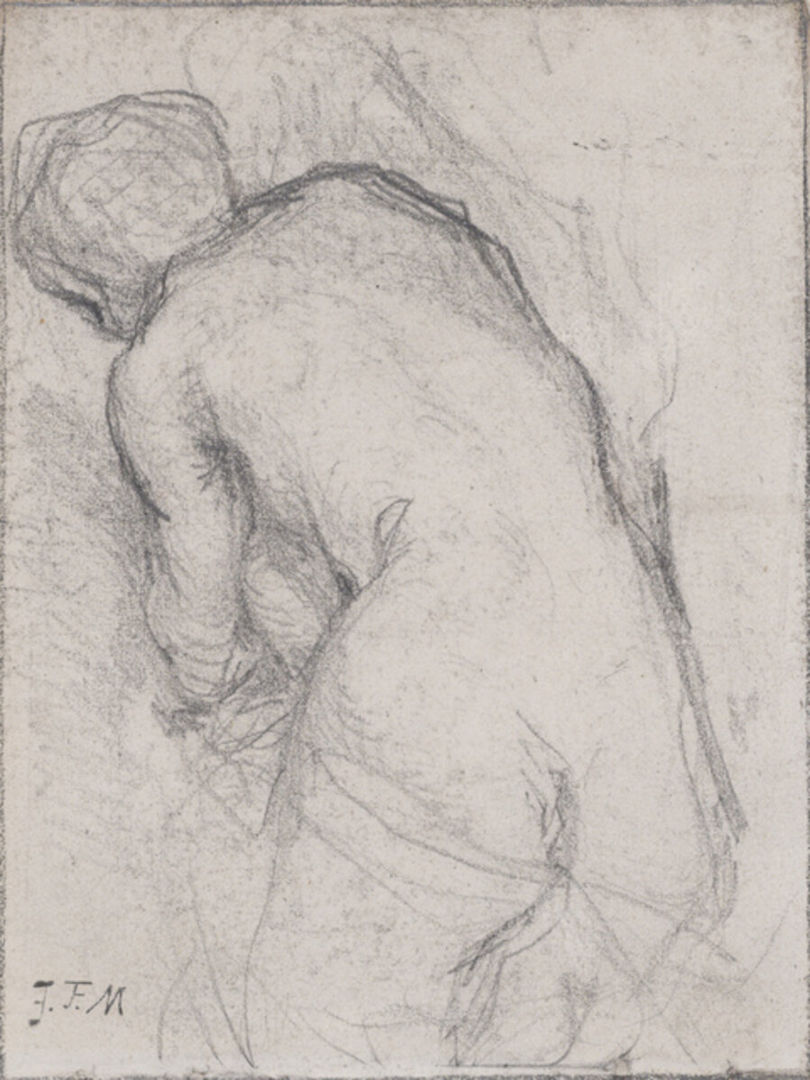 Study of a Nude Seen from Behind (Nu de dos courbé vers la gauche)