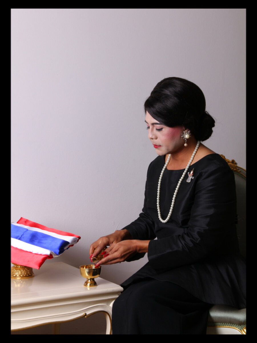 Self Portrait with Double South Sea Peal Earrings No. 2