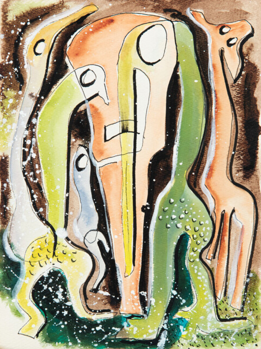 Untitled (Surrealist Keyhole People)