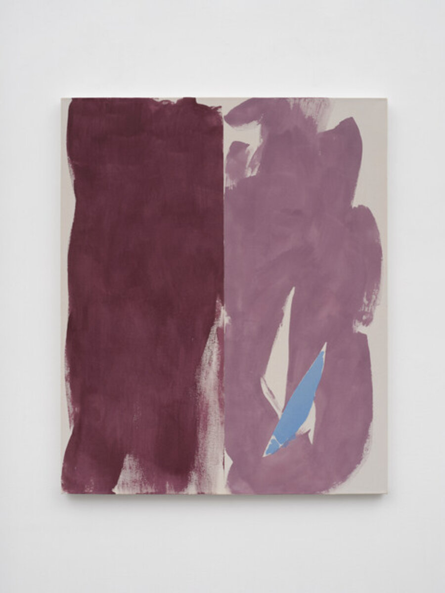 Deep Red with Lilac and Blue