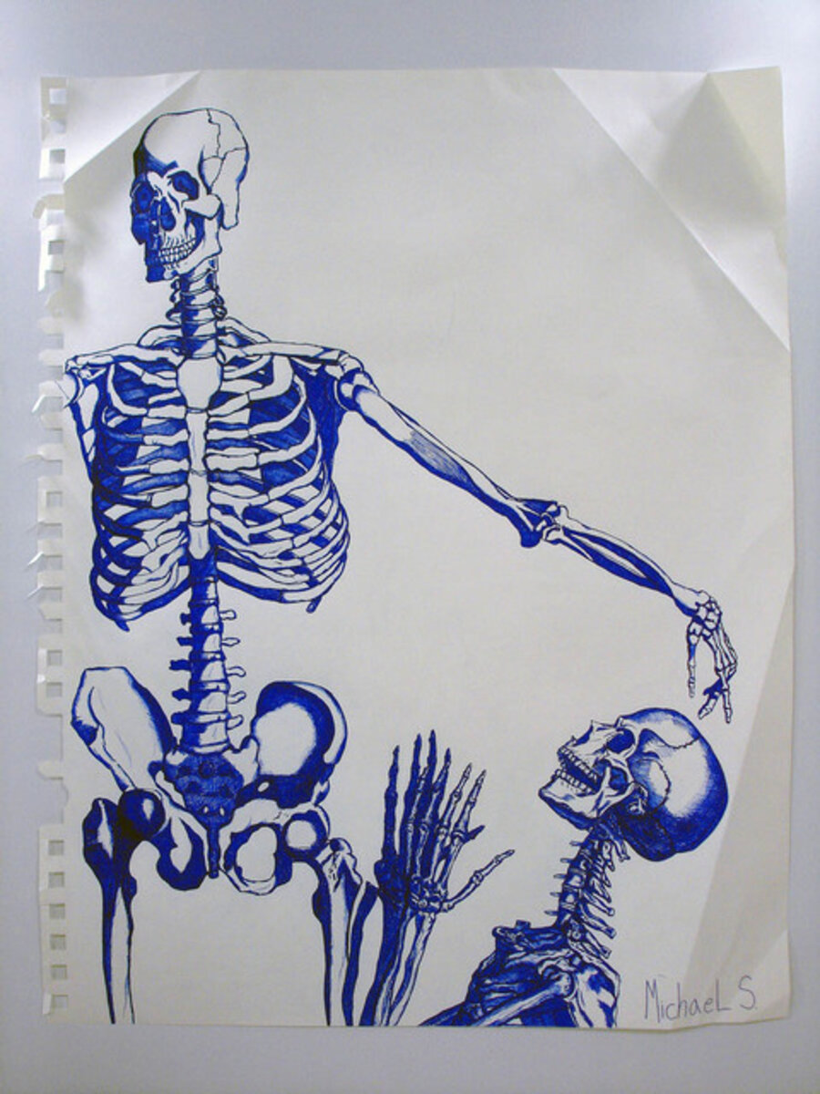 The Anointment (Blue Skeletons)