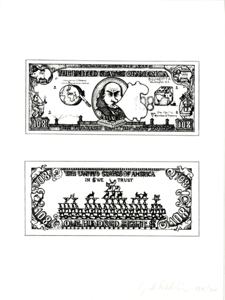 One Hundred and Eight Inflated Dollars, from the Collection of Ileana Sonnabend and the Estate of Nina Castelli