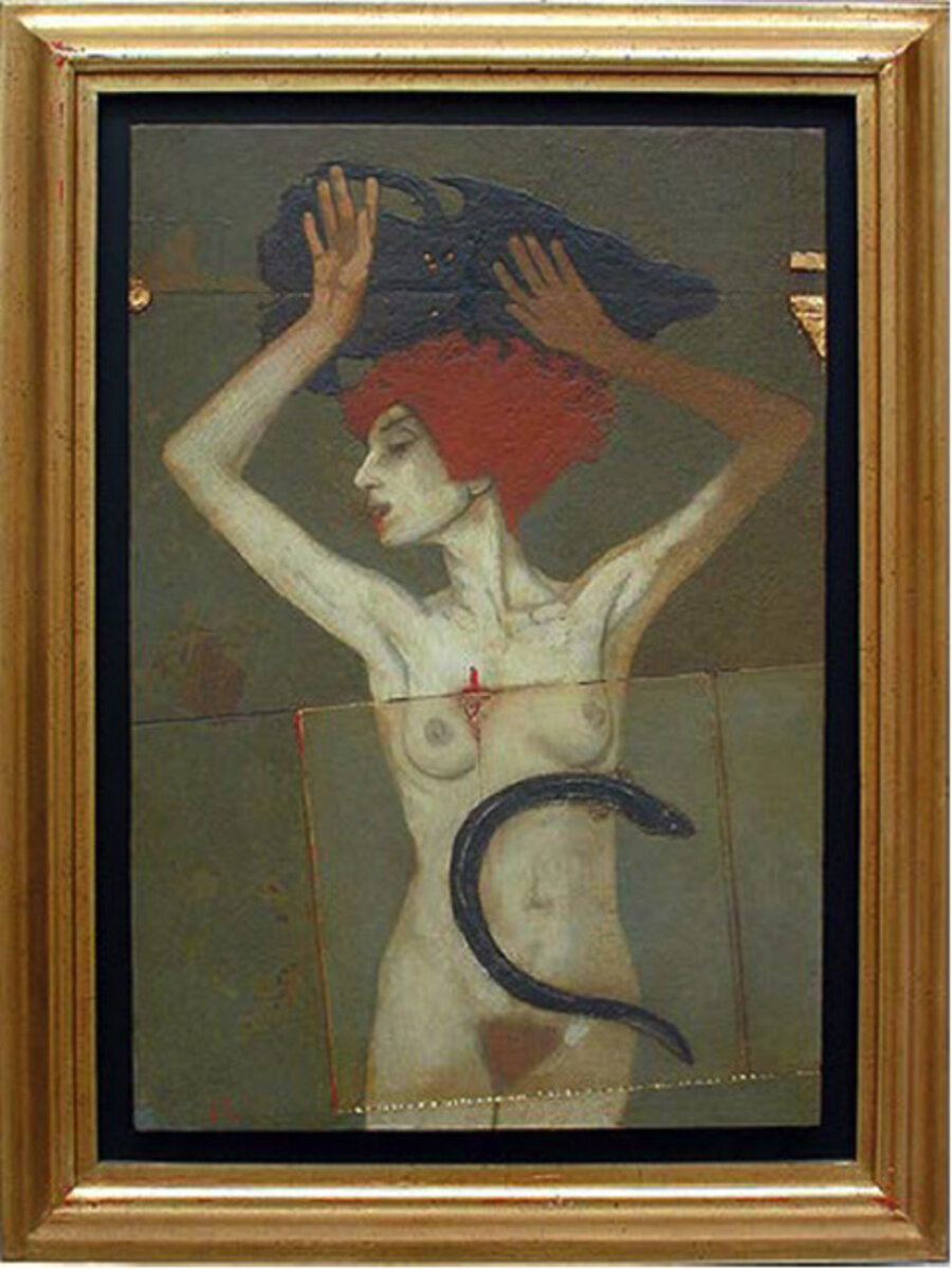 De la serie del hambre del pintor: mujer y frasco