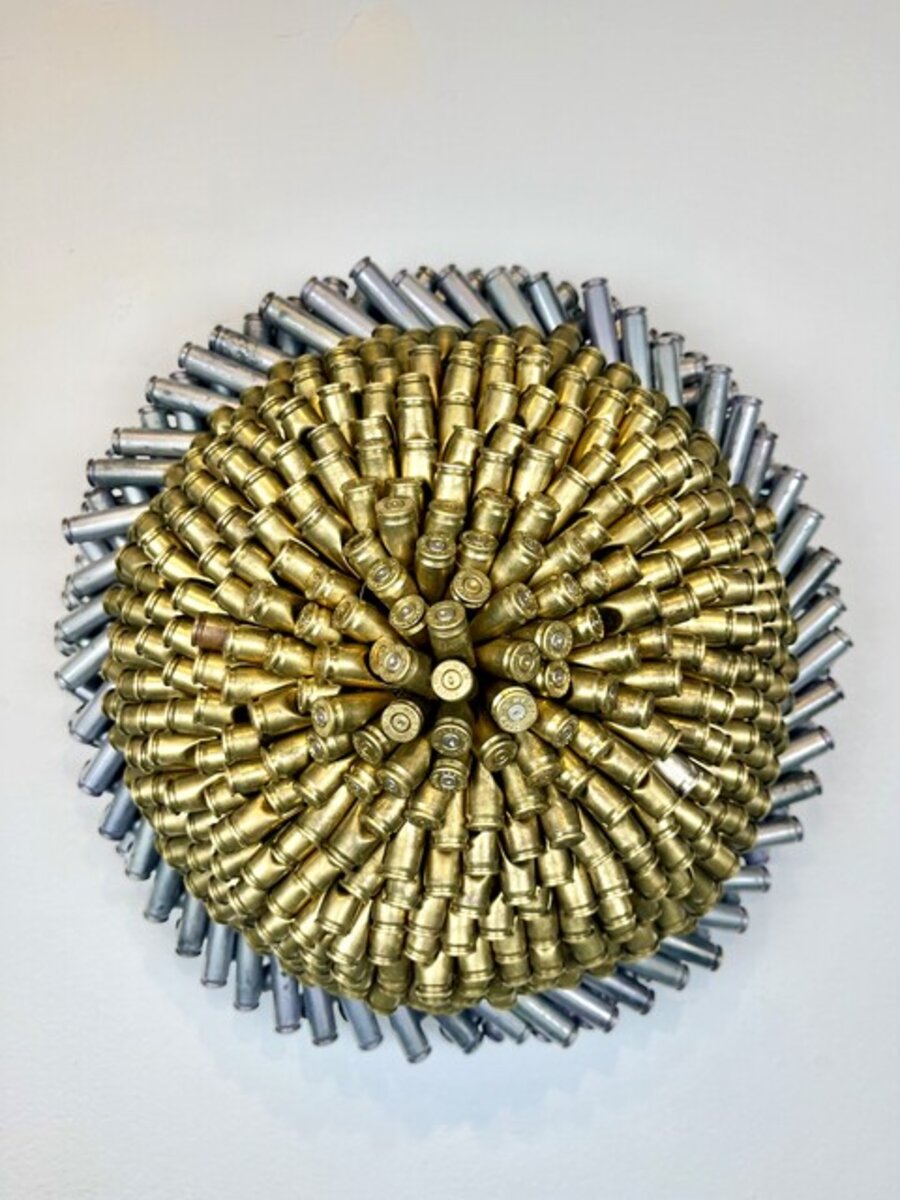 Large Silver/Brass Bullet Flower
