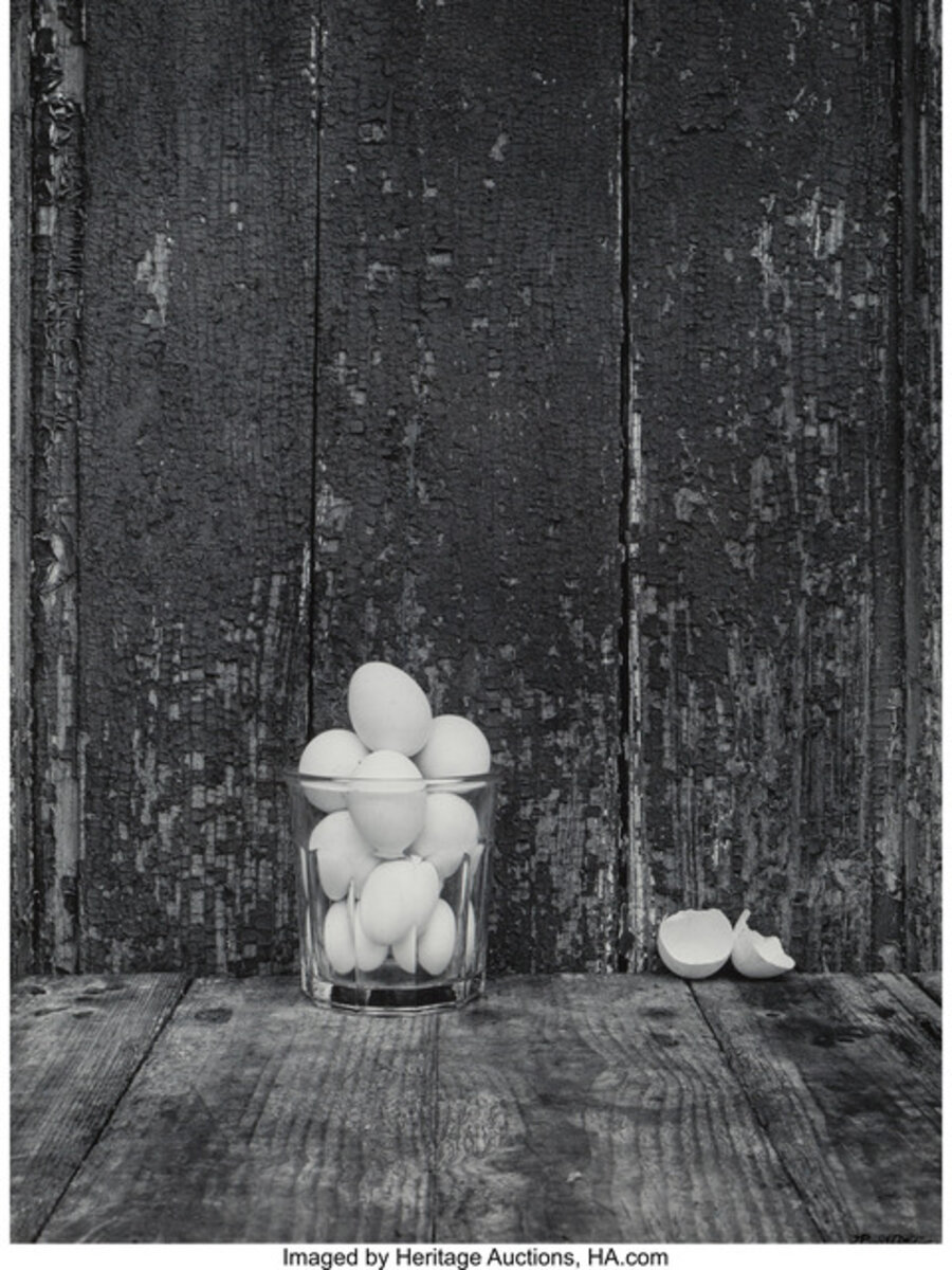 Le pot aux oeufs and Le lys (two photographs)