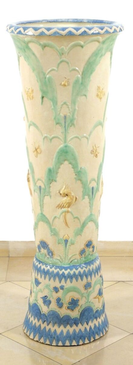 Otto Prutscher, ‘Rare Floor Vase with Flowers, Butterflies and Birds’, n.a. 