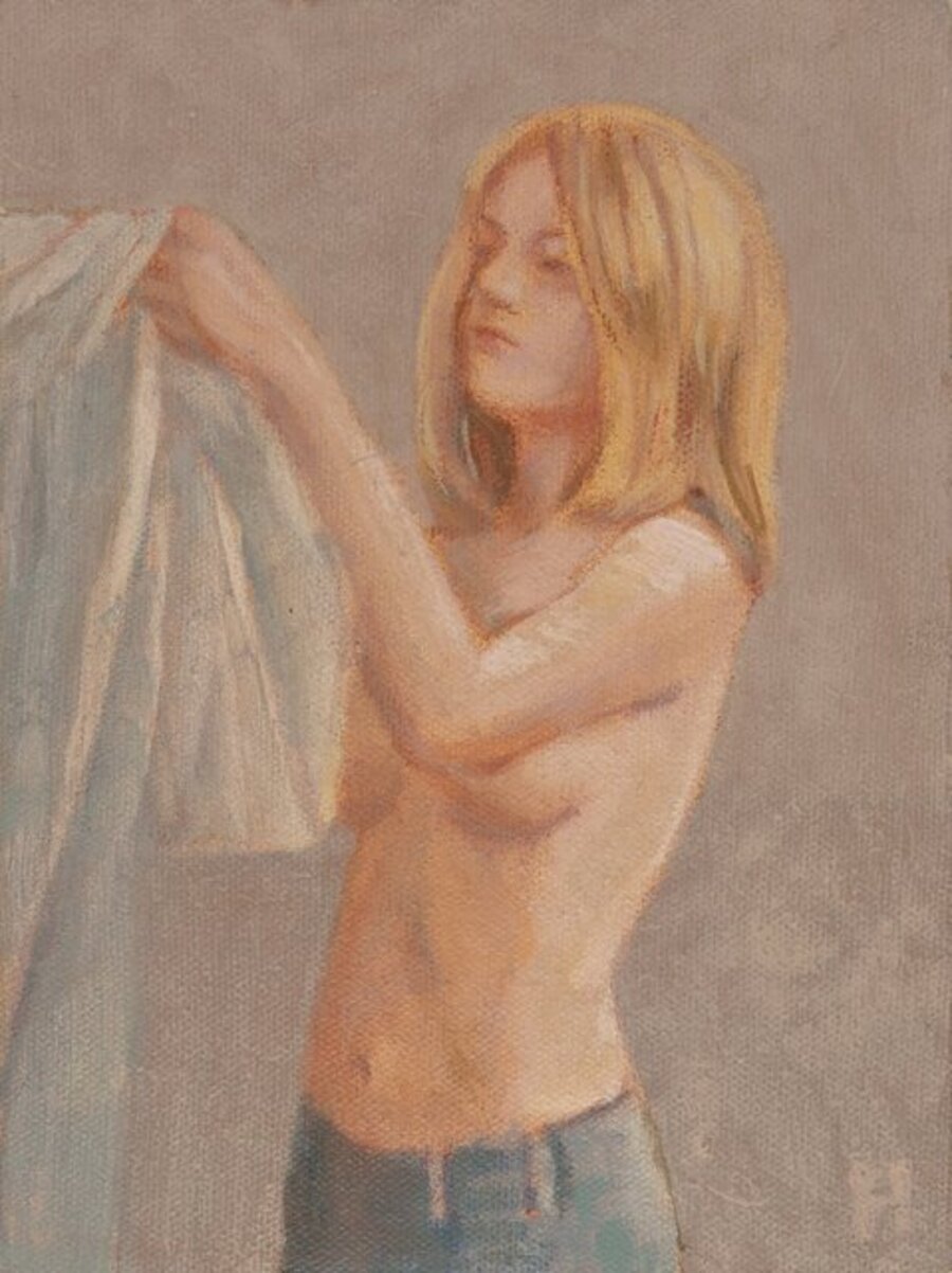Girl with Laundry