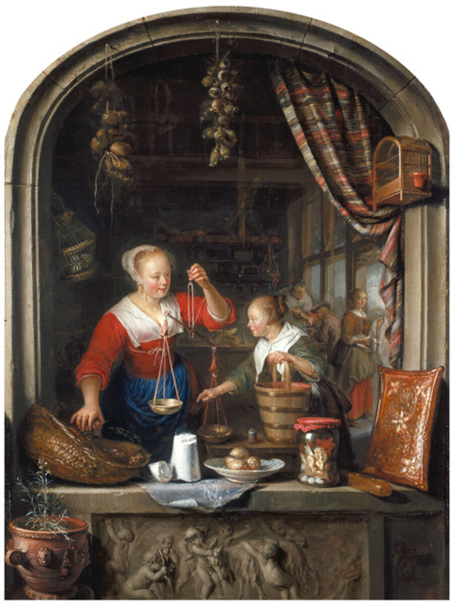 The Grocer's Shop: a Woman Selling Grapes