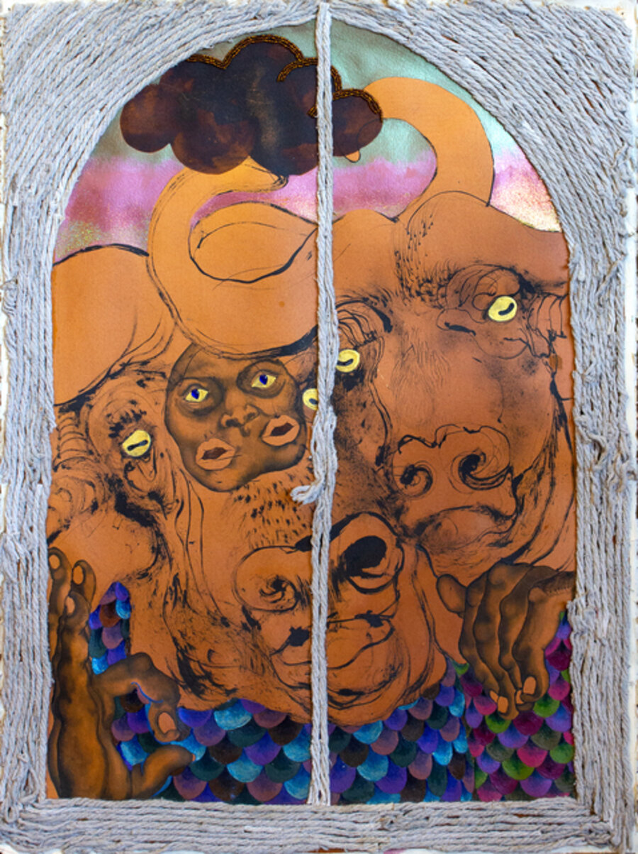 Two Buffalo Have a Message