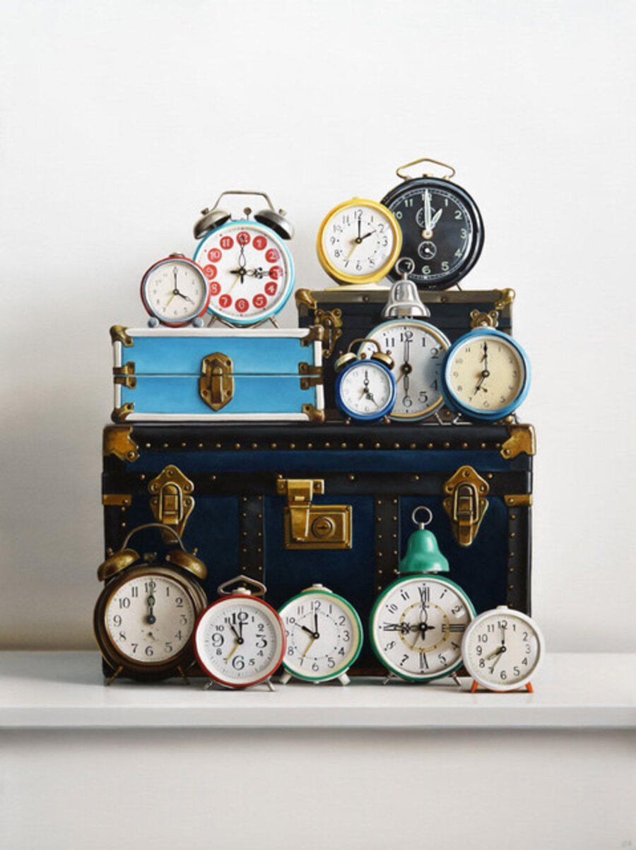 Twelve Vintage Alarm Clocks