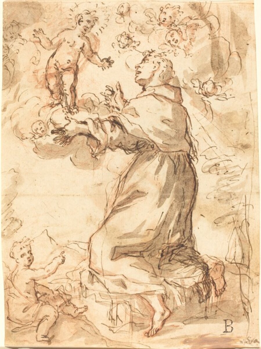 Saint Francis Adoring the Christ Child