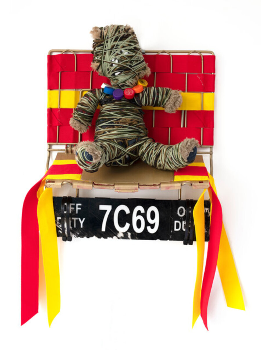 Upcycled Medium Wall Sculpture: 'Off Duty'