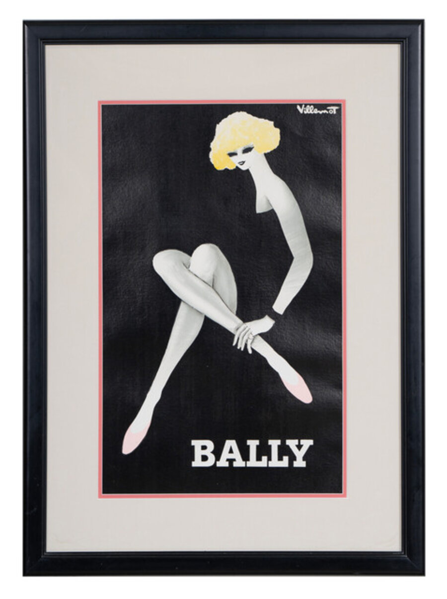 Bally - Original Poster - French Fashion - Ballet - Pink Shoes