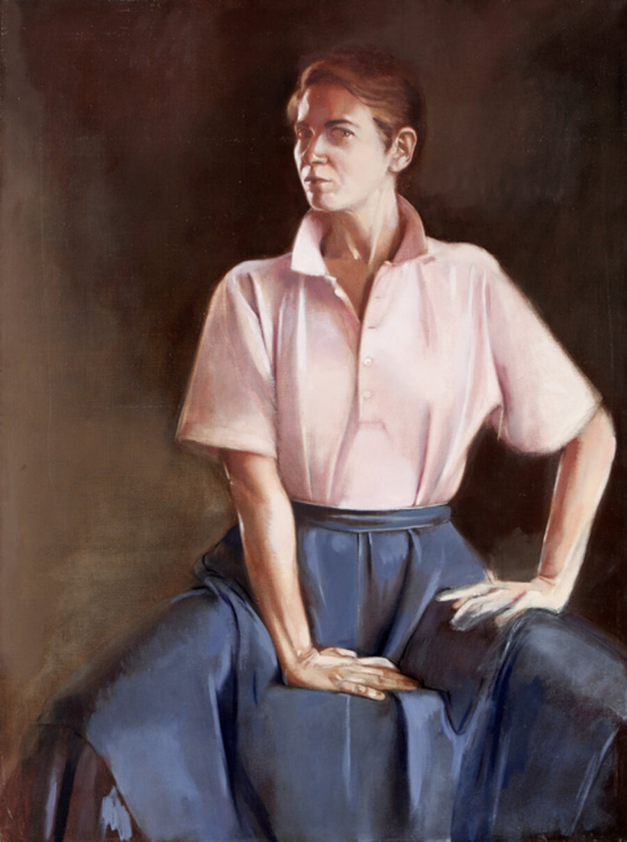 Self Portrait in Pink Shirt