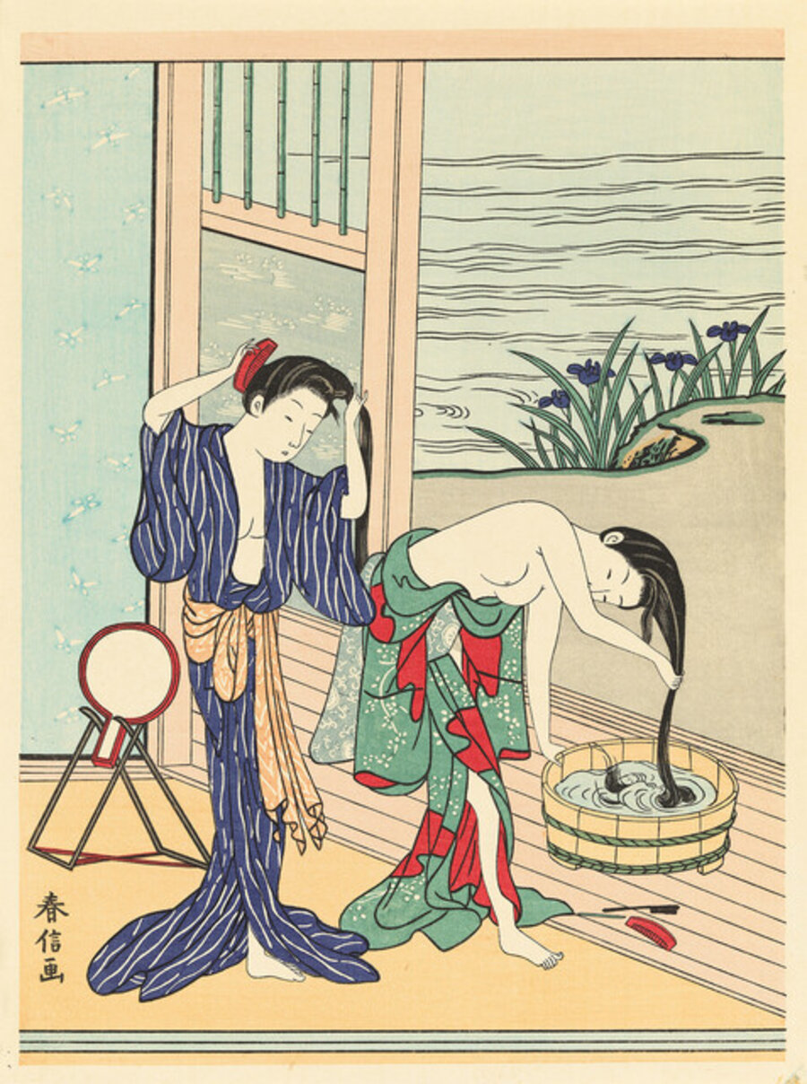 Two Women Washing Their Hair