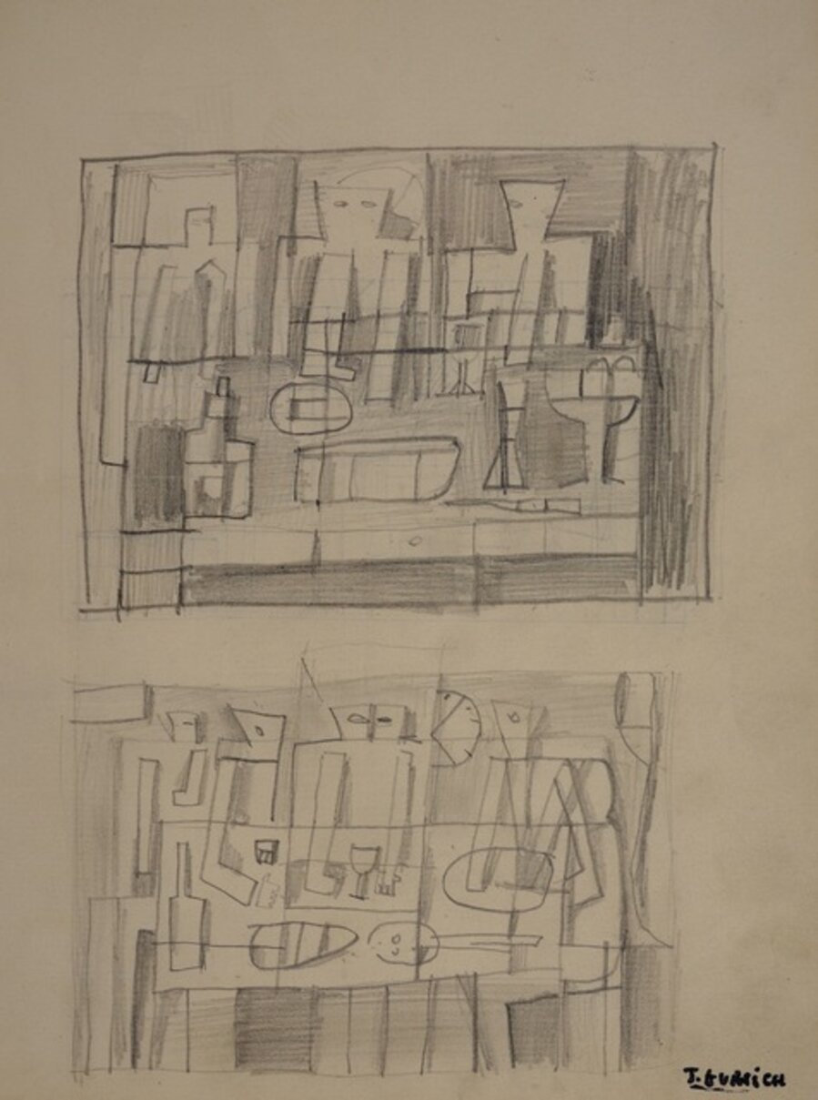 Boceto para bodegón estructurado