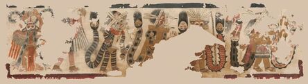 Central Andes, South Coast, Nasca people, 100 BC - AD 700, Early Intermediate Period, 1 - 650, ‘Cloth with Procession of Figures’, 100 BC-200
