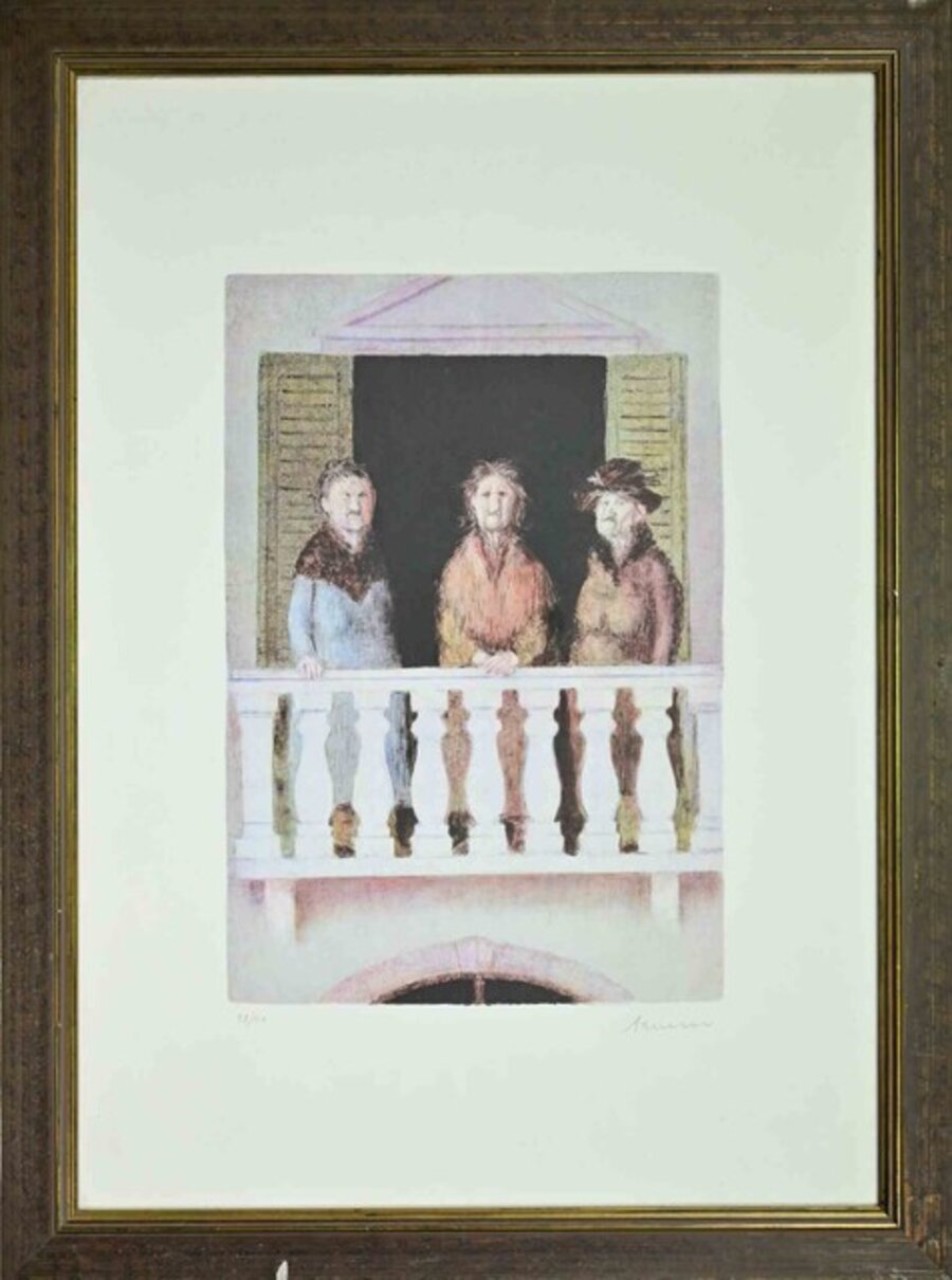 Old Sisters at the Balcony