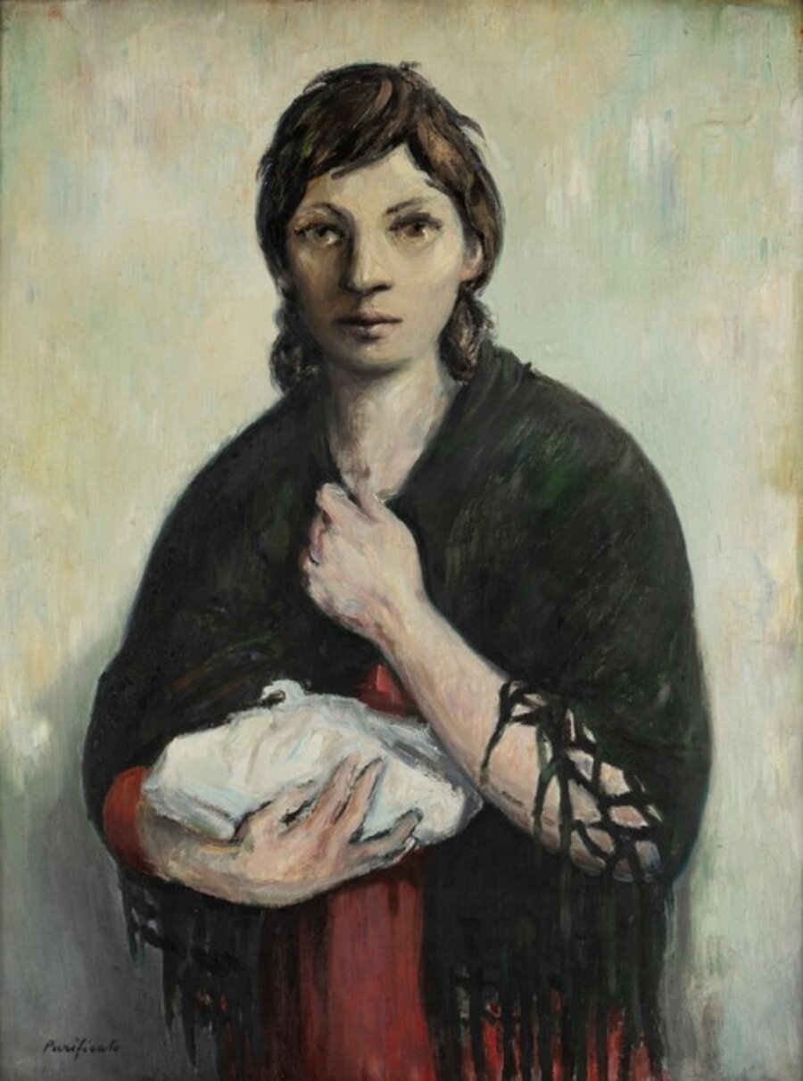 Donna con scialle