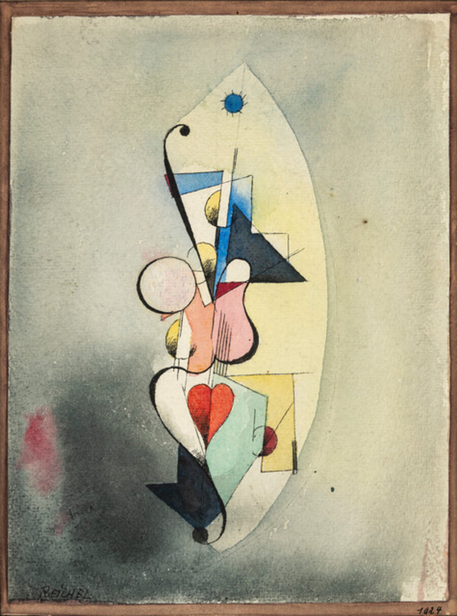 Komposition mit Gitarre und Herz (Composition with guitar and heart)