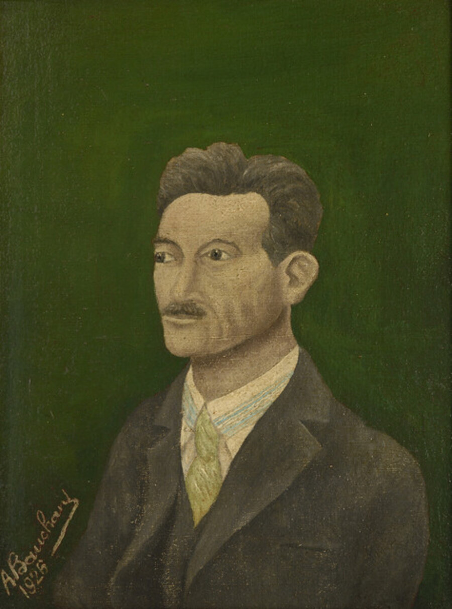 Portrait d'homme à la chemise rayée