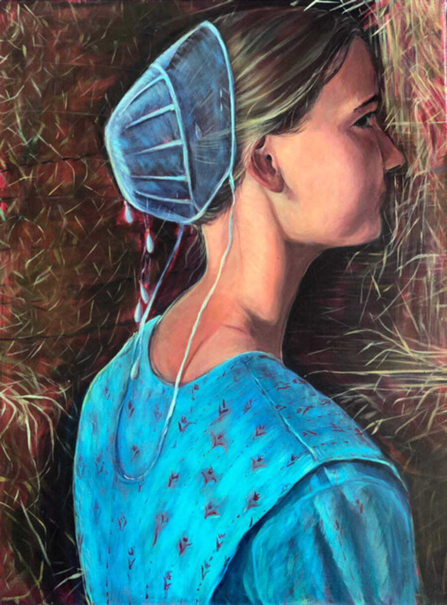 Pearls Veiled as Tears; Standing between Hay