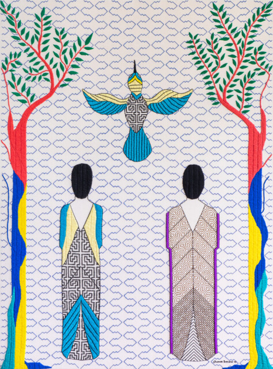 Pinon tari (el hombre que se transforma con la túnica del colibrí)