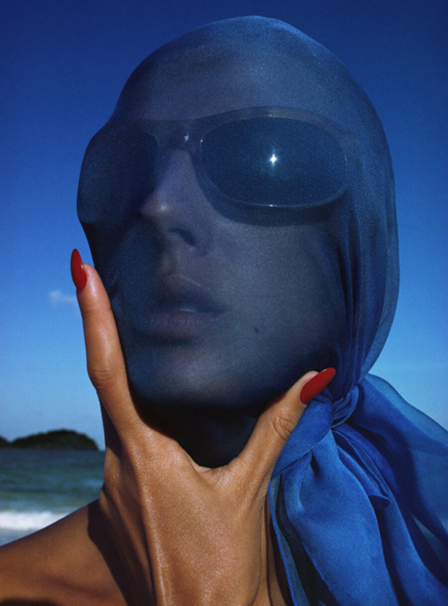 Tilly Tizzani with Blue Scarf, Antigua, West Indies