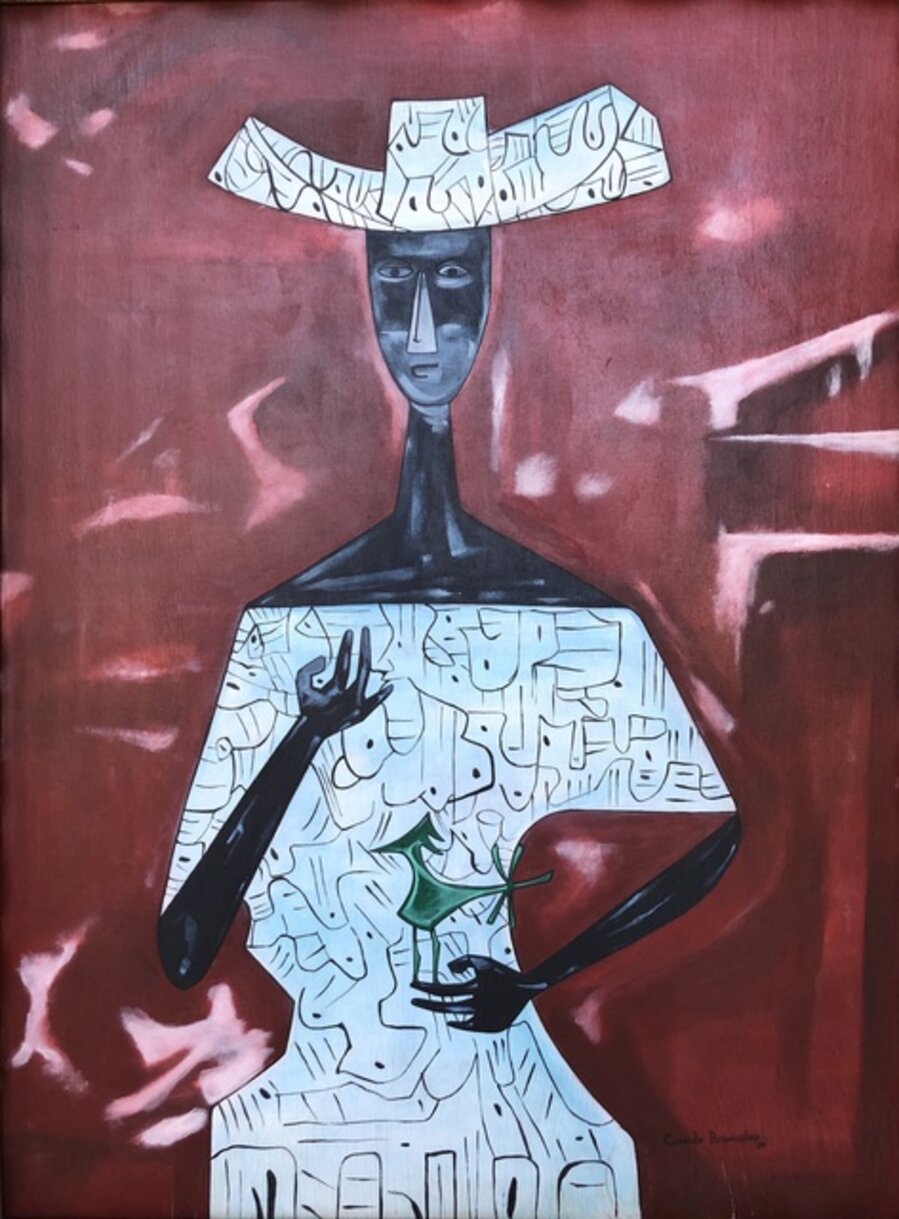 Mujer con el Pájaro Verde